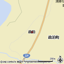 北海道寿都町（寿都郡）政泊町（政泊）周辺の地図