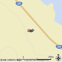 北海道寿都郡寿都町政泊町山中周辺の地図