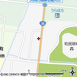 国道３８号線浦幌駐車場トイレ周辺の地図