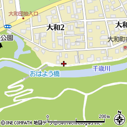 北海道千歳市大和2丁目4-10周辺の地図