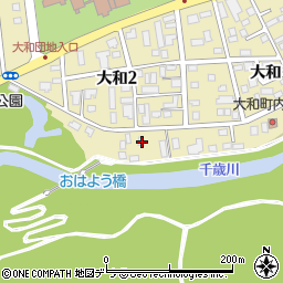 北海道千歳市大和2丁目4-8周辺の地図