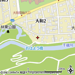 北海道千歳市大和2丁目4-12周辺の地図