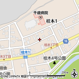 北海道千歳市桂木周辺の地図