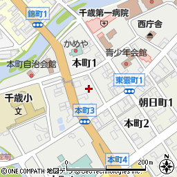北海道千歳市本町1丁目9周辺の地図