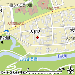 北海道千歳市大和2丁目6-3周辺の地図