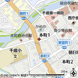 北海道千歳市本町1丁目20-1周辺の地図