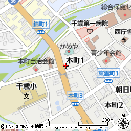 北海道千歳市本町1丁目20周辺の地図