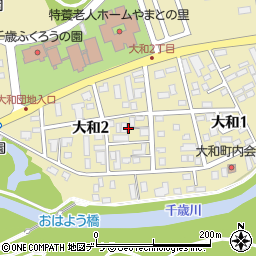 北海道千歳市大和2丁目2周辺の地図