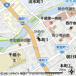 北海道千歳市本町1丁目25周辺の地図