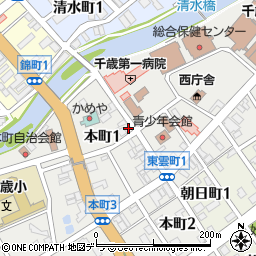 北海道千歳市本町1丁目22周辺の地図