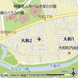 北海道千歳市大和2丁目2-14周辺の地図