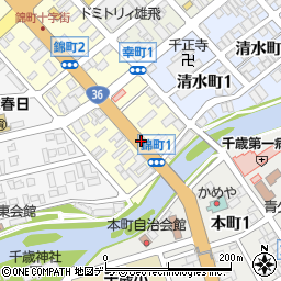 北海道千歳市錦町1丁目周辺の地図