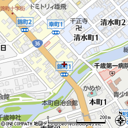 北海道千歳市錦町1丁目18周辺の地図