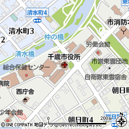 北海道千歳市周辺の地図