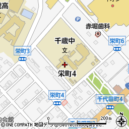 北海道千歳市栄町周辺の地図