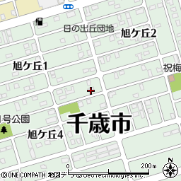 北海道千歳市旭ケ丘周辺の地図
