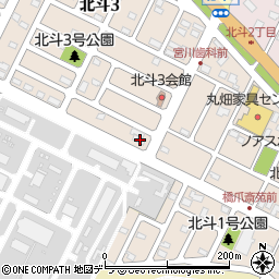 北海道千歳市北斗3丁目8-4周辺の地図