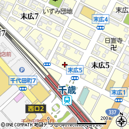 北海道千歳市末広5丁目3周辺の地図