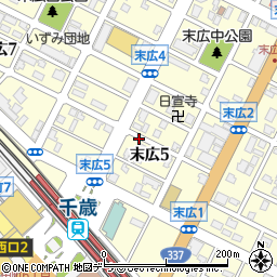 北海道千歳市末広5丁目周辺の地図