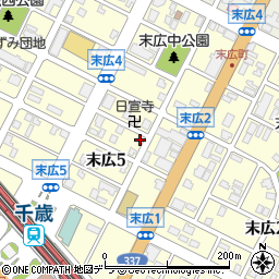 北海道千歳市末広周辺の地図