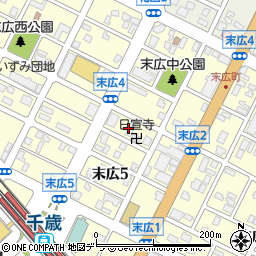 北海道千歳市末広5丁目9周辺の地図