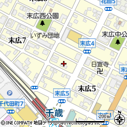 北海道千歳市末広5丁目7周辺の地図