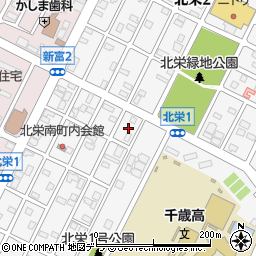 北海道千歳市北栄1丁目16周辺の地図