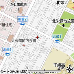 北海道千歳市北栄1丁目17周辺の地図