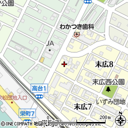 株式会社北海道糖業　道南製糖所道央地区原料センター周辺の地図