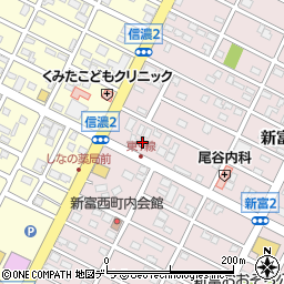 ネイルサロンニコリ新富店周辺の地図