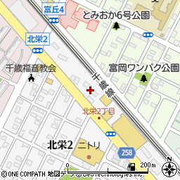 北海道千歳市北栄2丁目13周辺の地図