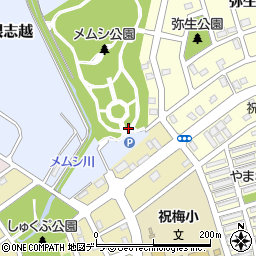 メムシ公園トイレ１周辺の地図