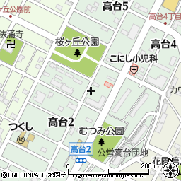 北海道千歳市高台周辺の地図