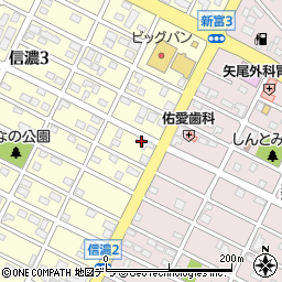 北海道千歳市信濃3丁目2-12周辺の地図
