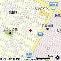 北海道千歳市信濃3丁目2-6周辺の地図