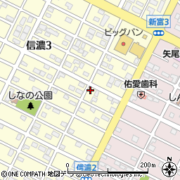 北海道千歳市信濃3丁目2-9周辺の地図