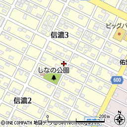 北海道千歳市信濃3丁目12-15周辺の地図
