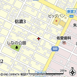 北海道千歳市信濃3丁目10-13周辺の地図