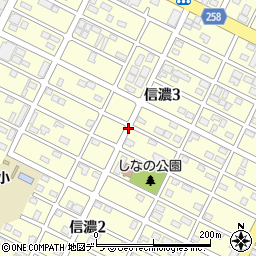 北海道千歳市信濃周辺の地図