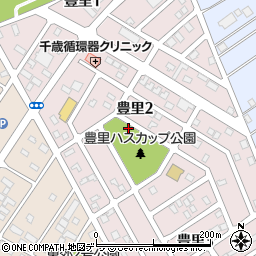 豊里ハスカップ公園トイレ周辺の地図