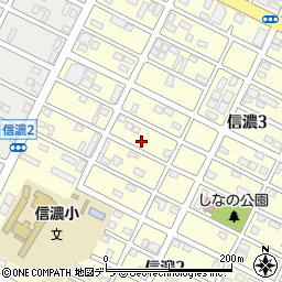 北海道千歳市信濃3丁目23-4周辺の地図