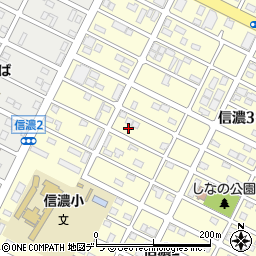 北海道千歳市信濃3丁目23-6周辺の地図