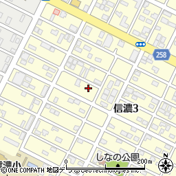 北海道千歳市信濃3丁目25-15周辺の地図