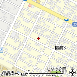 北海道千歳市信濃3丁目25-4周辺の地図