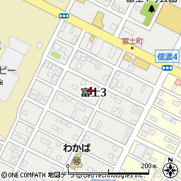北海道千歳市富士3丁目周辺の地図