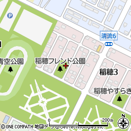 稲穂フレンド公園トイレ周辺の地図