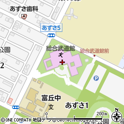 千歳市開基記念総合武道館周辺の地図