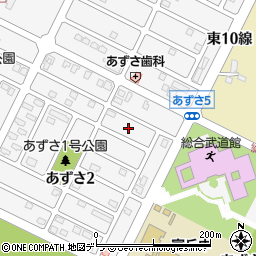 北海道千歳市あずさ2丁目5周辺の地図