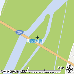 川西大橋周辺の地図