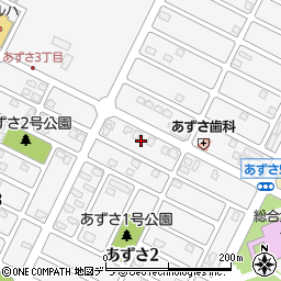 北海道千歳市あずさ2丁目17周辺の地図